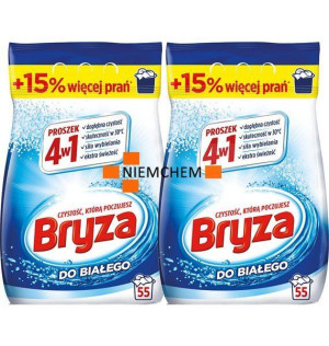 Bryza 4w1 do Białego Proszek do Prania 110pr 2 x 3,575kg