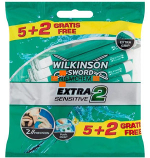 Wilkinson Sword Extra 2 Sensitive Maszynka Zestaw 7szt [DE]