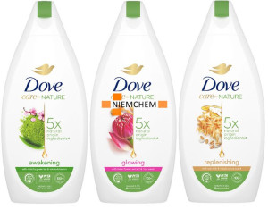Zestaw Dove Care Nature Żel pod prysznic 3x400 ml