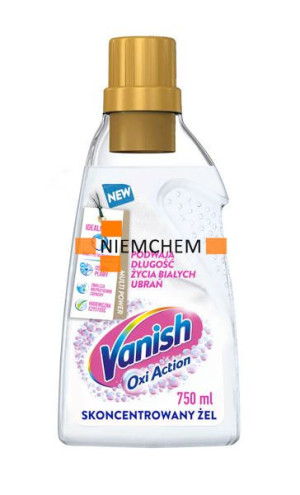 Vanish Oxi Action White odplamiacz do białych tkanin w żelu 750ml