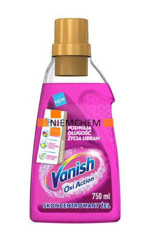 Vanish Oxi Action Pink odplamiacz do koloru tkanin w żelu 750ml