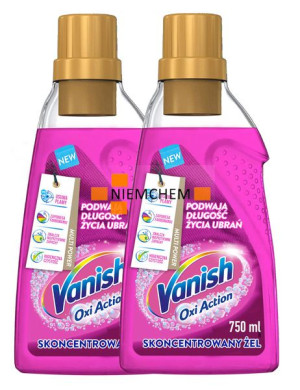 Vanish Oxi Action Pink odplamiacz do koloru tkanin w żelu 750ml