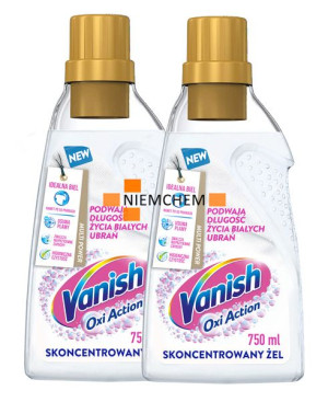 Vanish Oxi Action White odplamiacz do białych tkanin w żelu 2x 750ml