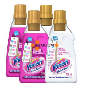 Vanish Oxi Action White + Color odplamiacz do tkanin w żelu 4x 750ml