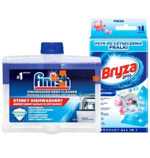 Finish czyścik do zmywarki + Bryza Fresh płyn do pralki 250ml