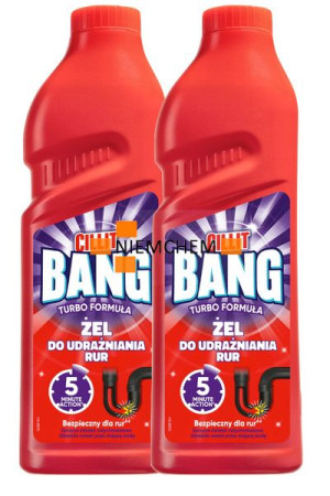 2x Cillit Bang Turbo Formuła Żel Do Udrażniania Rur 1L