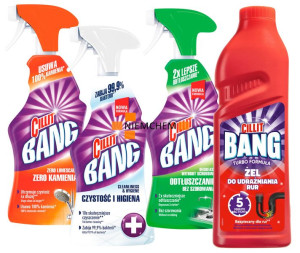 Cillit Bang Zestaw Spray 3x750 + Udrażniacz do rur