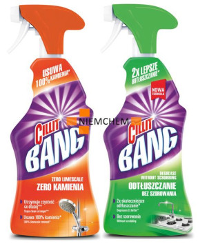 Cillit Bang Zero Kamienia Spray + Cillit Odtłuszczanie 2x750ml