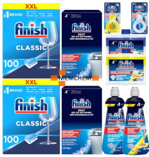 Finish Zestaw XXL Classic Tabletki, Sól Zapach 200