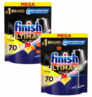 Zestaw 2x Finish Ultimate AIl in1 Lemon 70 szt