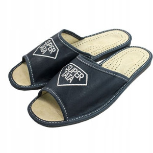 Kapcie SUPER TATA buty POLSKIE skórzane 44