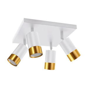 Lampa sufitowa plafon PUZON SPT 4D biało-złoty 4xGU10 04128 STRUHM