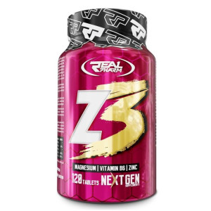 Real Pharm Z3 Magnez Cynk Witamina B6 - 120 Tabs (90 + 30 Tabs Gratis)
