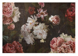 Fototapeta KWIATY VINTAGE XXL Piwonie Róże Do Sypialni Tapeta 312x219