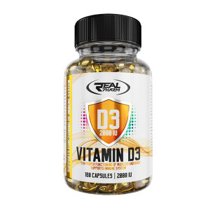 REAL PHARM - D3 2000iu Witamina D3 - 180kaps