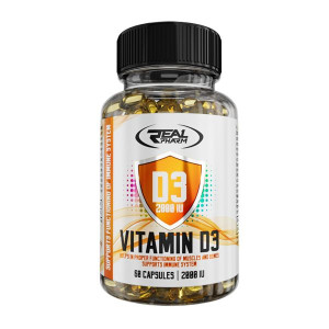 REAL PHARM - D3 2000 Witamina D3 - 60kaps