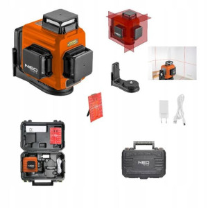 Laser 3D, czerwony, walizka NEO TOOLS 75-104