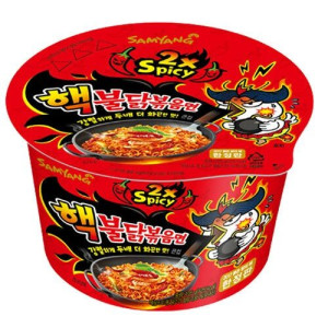 Instant Ramen Koreańska o smaku Buldak Kurczak 2xSPICY Miska 105g SAMYANG