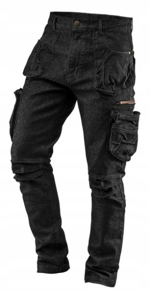 Spodnie robocze JEANS DENIM roz. XXL NEO czarne