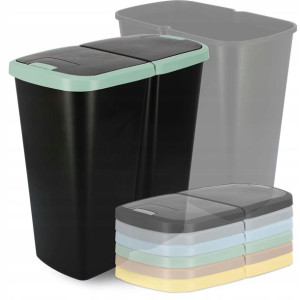 Kosz na śmieci Keden Compacta Q DUO 45 l czarny