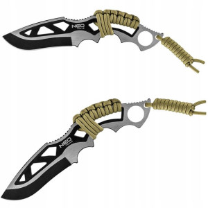 NÓŻ survival bushcraft PARACORD taktyczny stal NEO
