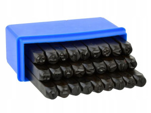 NUMERATORY znaczniki LITERY 6mm stemple metal GEKO