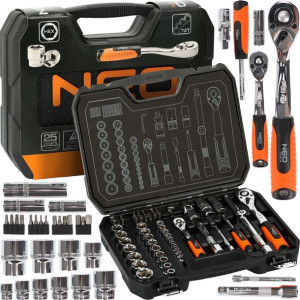 Klucze nasadowe grzechotka 1/2 1/4 73el NEO Tools