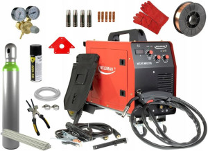 Spawarka Migomat Mig Mag 200 Mma Igbt Flux Zestaw
