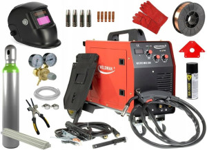 Spawarka Migomat Mig Mag 200 Mma Igbt Flux Zestaw
