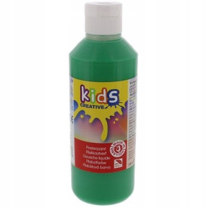 Farba plakatowa zielona 250 ml dla dzieci farbka