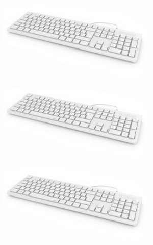 Klawiatura przewodowa Hama KC-200 multimedialna biały x3