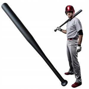 Kij Baseballowy Aluminiowy Bat 25 Cali Czarny 64cm