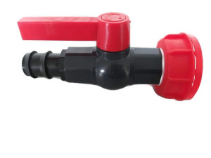 Zawór kulowy do kontenera IBC PCV 1" prosty