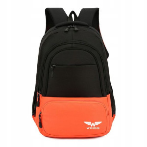 WINGS Plecak Stylowy Miejski 17 cali WODOODPORNY