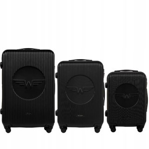 WINGS Zestaw Walizek SWALLOW BLACK (SWL01 KPL)