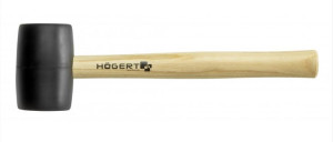Młotek gumowy czarny 680g fi 63mm trzonek drewniany Hoegert