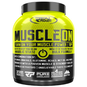 Real Pharm - Muscle On - Białko Węglowodany Witaminy - 2270g Czeko Orzech