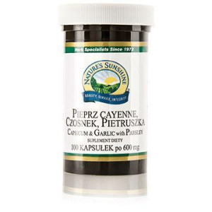 Pieprz Cayenne & Czosnek & Pietruszka (100 kaps.) Nature's Sunshine NSP