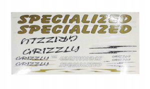 Rower Naklejka Grizzly Specialized Złota 335x160m