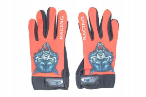 Rękawiczki Yd Racing Czerowne Wolf