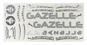 Rower Naklejka Gazelle Savannah Szara 330x160mm