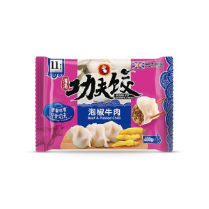 Chińskie Pierogi (Wołowina i Marynowana Pepperoni) 400g KUNGFU FOOD