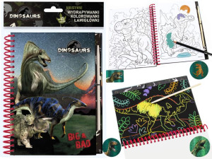 NOTES Kreatywny WYDRAPYWANKA Kolorowanka DINOZAUR