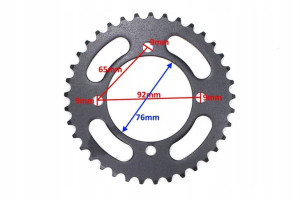 Zębatka Tył Cross 125 420-37z Nowy Typ Hb