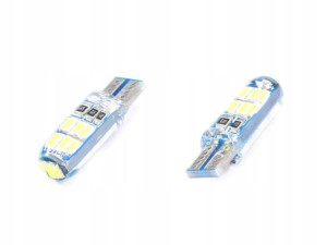 Żarówka 12v Led T10-4014-15smd Biała Silikon (brak