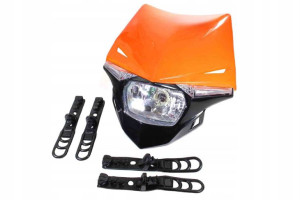 Lampa Przód Cross Enduro Z Owiewką Czerwona Sc