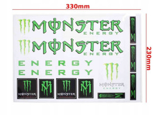 Naklejka Monster Zielona