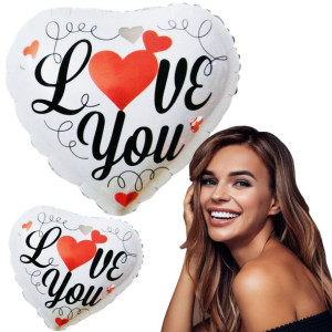 Balon Serce Serduszko I LOVE YOU 45 cm DZIEŃ KOBIET