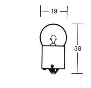 IR Żarówka 12V 8W 19x38 BA15S mała 19 x 38