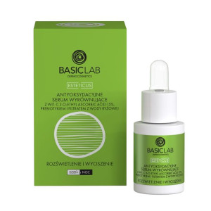BasicLab, Antyoksydacyjne serum wyrównujące z wit. C 15%, 15ml